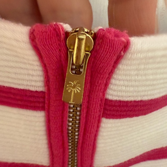 Lilly Pulitzer pink/white stripe Briella Dress- full zipper in back Size Medium - Picture 6 of 9